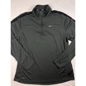 Nike Running Dri-FIT 1/4 Zip Pullover Gray Black XL Men Athletic Top